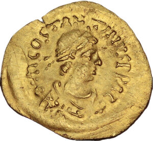 obverse: Tiberius II Constantine (578-582). AV Tremissis, Constantinople mint