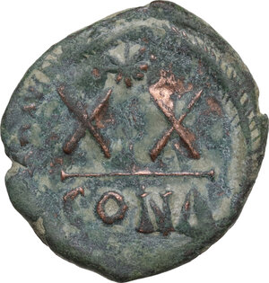 reverse: Phocas (602-610). AE Half Follis. Constantinople mint, 603-610 AD