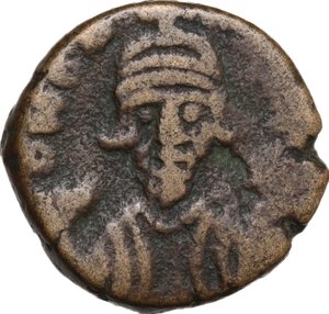 obverse: Constans II (641-668). AE Half Follis, Carthage mint