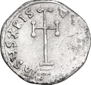 obverse: Leo IV the Khazar, with Constantine VI (775-780). AR Miliaresion. Constantinople mint