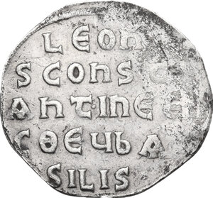 reverse: Leo IV the Khazar, with Constantine VI (775-780). AR Miliaresion. Constantinople mint