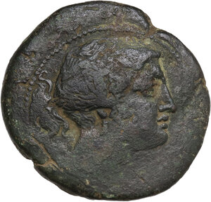 obverse: Bruttium, Rhegion. AE Pentachalkia, 215-211 BC