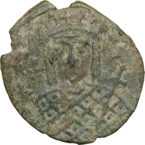 obverse: Constantine VI and Irene (780-797). AE Follis, Constantinople mint