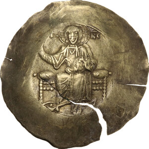 obverse: John II, Comnenus (1118-1143). EL Aspron Trachy, Constantinople mint