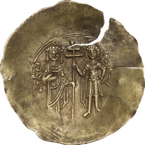 reverse: John II, Comnenus (1118-1143). EL Aspron Trachy, Constantinople mint