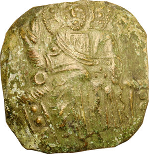 obverse: Manuel I Comnenus (1143-1180). Debased AV Aspron Trachy, Constantinople mint, 1143-1180