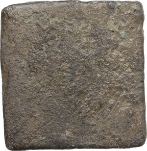 reverse: AE square coin weight, c. 4th-6th century AD. (Weight of 3 Nomismata?)