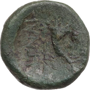 reverse: Aitna.  Roman Rule. AE Sextans, c. 210-150 BC