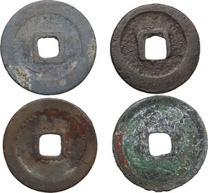 reverse: China.  Northern Song Dynasty, 960-1127 AD. Lot of four (4) AE cash coins