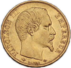 obverse: France.  Napoleon III (1852-1870). 20 francs 1857 A Paris mint
