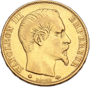 obverse: France.  Napoleon III (1852-1870). 20 francs 1859 BB, Strasbourg mint