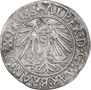 reverse: Germany. Prussia.  Albert de Brandebourg (1525-1569). AR groschen, 1541