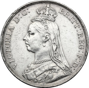 obverse: Great Britain.  Victoria (1837-1901). AR Crown, 1890