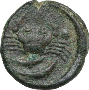 reverse: Akragas. AE Hexas, c. 425-406 BC