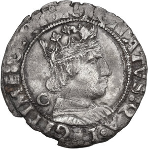 obverse: Italy.  Ferdinando I d Aragona (1458-1494). AR Coronato, Napoli mint, mint master Iacopo Cotrullo, 1472-1475