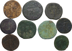 reverse: The Roman Empire. . Multiple lot of ten (10) unclassified AE denominations
