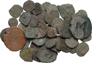 obverse: The Byzantine Empire. Multiple lot of fourty-nine (49) AE unclassified denominations