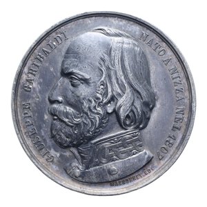reverse: MEDAGLIA GIUSEPPE GARIBALDI 1860 GUERRA PER L INDIPENDENZA ITALIANA MB. 58,03 GR. 50,5 MM. CON SCATOLA BB-SPL (COLPETTI)