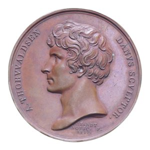 reverse: DANIMARCA MEDAGLIA 1817 A. THORVVALDSEN AE. 26,45 GR. 37,2 MM. BB-SPL (COLPETTI)