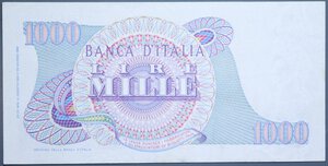 obverse: REPUBBLICA ITALIANA 1000 LIRE 10/8/1965 VERDI 1° TIPO BB+