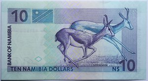 reverse: NAMIBIA 10 DOLLARS 2009 FDS