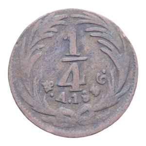 reverse: MESSICO 1/4 REAL 1836 CU. 6,58 GR. qBB