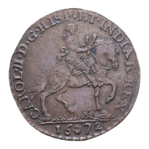 reverse: OLANDA COLONIA SPAGNOLA CHARLES II TOKEN 1672 CU. 5,17 GR. qSPL