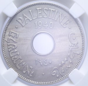 obverse: PALESTINA 10 MILS 1940 NI. 6,50 GR. MS 62 (SIGILLATA CLASSICAL COIN GRADING AA761272)