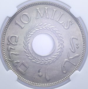 reverse: PALESTINA 10 MILS 1940 NI. 6,50 GR. MS 62 (SIGILLATA CLASSICAL COIN GRADING AA761272)