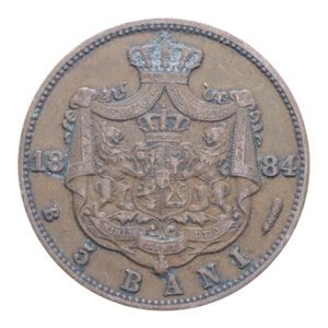 reverse: ROMANIA CAROL I 5 BANI 1884 CU. 4,97 GR. BB