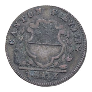 reverse: SVIZZERA CANTON FREIBURG 1 BATZEN 1830 MI. 2,62 GR. BB
