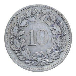 reverse: SVIZZERA 10 RAPPEN 1850 BB NI. 2,34 GR. BB