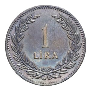 reverse: TURCHIA 1 LIRA 1948 AG. 7,49 GR. BB-SPL