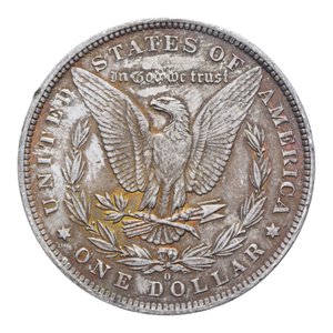 reverse: USA DOLLARO 1884 O MORGAN AG. 26,74 GR. SPL-FDC (COLPETTO)