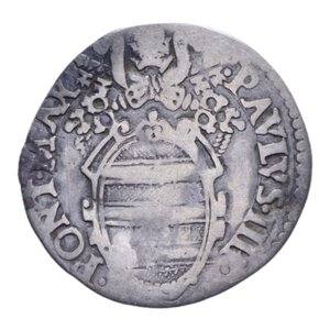 obverse: ANCONA PAOLO IV (1555-1559) GIULIO R AG. 2,74 GR. qBB