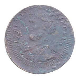 obverse: FOLIGNO PIO VI (1775-1779) 2 1/2 BAIOCCHI 1796 SAMPIETRINO R CU. 15,42 GR. qBB/BB+
