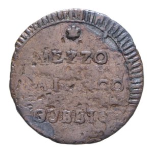 reverse: GUBBIO PIO VI (1775-1779) MEZZO BAIOCCO S.D. R CU. 4,51 GR. qBB