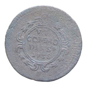 reverse: PALERMO CARLO DI BORBONE (1734-1759) 2 GRANI 1738 MIR. 588 CU.7,06 GR. MB