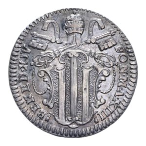 reverse: ROMA BENEDETTO XIV (1740-1758) GROSSO A. XIII AG. 1,26 GR. qSPL