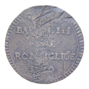 reverse: RONCIGLIONE PIO VI (1775-1779) 3 BAIOCCHI 1799 SAMPIETRINO R CU. 15,85 GR. MB/MB+