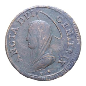 obverse: TIVOLI PIO VI (1775-1779) 5 BAIOCCHI 1797 MADONNINA R CU. 16,75 GR. BB
