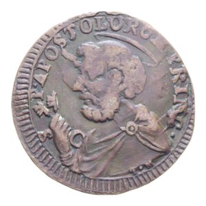 obverse: VITERBO PIO VI (1775-1779) 2 1/2 BAIOCCHI 1797 SAMPIETRINO MODULO RIDOTTO CU. 8,25 GR. qBB