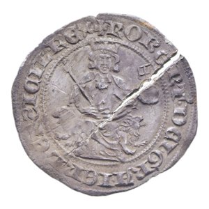 reverse: REGNO DI NAPOLI ROBERTO D ANGIO  (1309-1343) GIGLIATO MIR. 28 AG. 3,73 GR. BB (TONDELLO FRATTURA)