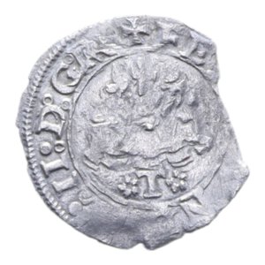 reverse: REGNO DI NAPOLI FERDINANDO II D ARAGONA (1495-1496) CINQUINA R MIR.103 AG. 0,62 GR. BB (PARTE DEL TONDELLO MANCANTE)