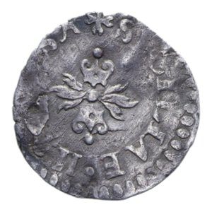 reverse: REGNO DI NAPOLI FILIPPO II (1554-1598) MEZZO CARLINO R MIR. 186/1 AG. 1,29 GR. qBB