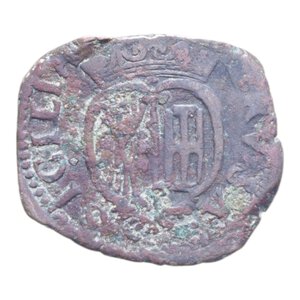 reverse: REGNO DI NAPOLI CARLO II (1674-1700) GRANO 1678 CU. 8,20 GR. MB-BB