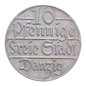 reverse: DANZICA 10 PFENNIG 1923 NI. 3,94 GR. SPL
