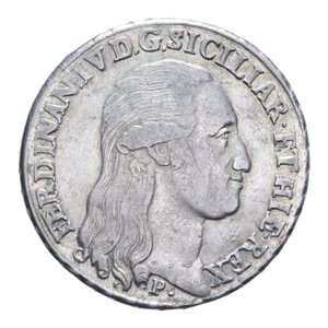 obverse: REGNO DI NAPOLI FERDINANDO IV (1759-1816) 1/2 PIASTRA 60 GRANA 1798 DUE PUNTI RRR AG. 13,69 GR. BB-SPL