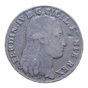 obverse: REGNO DI NAPOLI FERDINANDO IV (1759-1816) 8 TORNESI 1797 CU. 14,86 qBB/BB