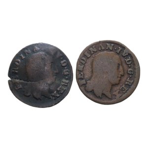 obverse: REGNO DI NAPOLI FERDINANDO IV (1759-1816) 4 CAVALLI 1804 R LOTTO 2 MONETE CU. MB/MB+